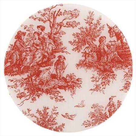 Andreas Andreas TRT-154 10 in. Toile Red Round Silicone Trivet - Pack of 3 TRT-154
